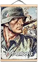 Soldier ofitser Wall Art Posters & Prints Tapestry Wall Hanging Flag Vintage Military Artwork Canvas Painting Wall Charts Living Room Office Home Decoration B17
