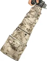 CHASING BIRDS Camouflage Waterproof Lens Coat for Sony FE 600mm F4 GM OSS Rainproof Lens Protective Cover (Brown Grid, with 1.4X TC (SEL14TC))