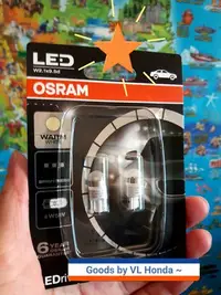 在飛比找Yahoo!奇摩拍賣優惠-4000K~ Led T10 Osram w5w 2850w