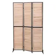 Tatayosi Fireplaces 6' Decorative Metal Folding Fireplace Screen 3-Panel Brown