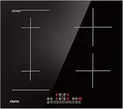 CIARRA CBBIH4BF Induction Hob 60 cm Flex Zones Installation 4 Plates with Bridge Roasting Zone PowerBoost Slider Touch Operation Induction Hob 9 Levels Timer Child Lock Overheating Protection 7200 W