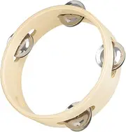 Sosoport Wooden Tambourine for Durable Musical Instrument to Enhance Hearing and Cognitive Skills for Home School and Dance Performances