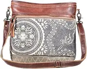 Myra Bags Vogue Canvas, leather & Rug Shoulder Bag S-1893