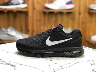 NIKE AIR MAX 2017 黑白 百搭 反光 氣墊 慢跑鞋 849560-001 女鞋【ADIDAS x NIKE】