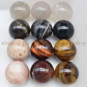 30MM Natural Gemstone Sphere Tigers Eye Crystal Rhodochrosite Ball Reiki Healing