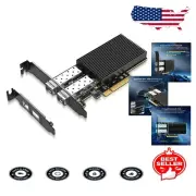 High-Speed 10Gb PCI-E Network Card Adapter - Supports Dual LAN & Multiple OS