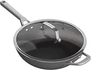 Ninja Foodi ZEROSTICK 28cm Wok, [C30928UK] Hard Anodised Aluminium, Non-Stick, Induction Compatible, Dishwasher Safe