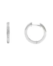 Silver 0.07 ct. tw. Diamond Earrings