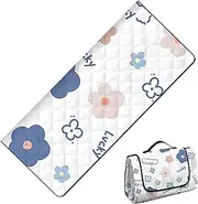 Picnic Mat Foldable - 78x78Inch Large Picnic Blanket with Handle | Waterproof Washable Mattress Rug Pad Bedding Camping Hiking Music Festival RV Travel Beach Lawn Grass Parks Patio Outdoor