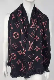 New Authentic Louis Vuitton Giant Monogram Logomania Scarf M76345