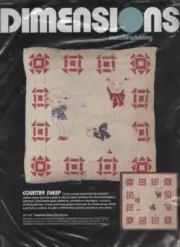 NIP!!! OOP!!! CANDLEWICKING KIT DIMENSIONS COUNTRY SHEEP PILLOW