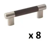 *8* Amerock Esquire 3 in & 3-3/4 in Satin Nickel/Oil-Rubbed Bronze Drawer Pull