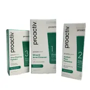 Proactiv Clean 3-Step Mild Acne Fighting Treatment Routine Skincare Kit 07/26