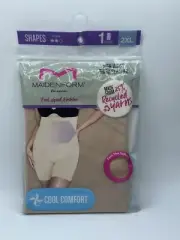 Maidenform Flexees Shapes High Waist Thigh Slimmer PLUS SIZE Beige New with tags
