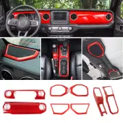 8pcs Dashboard Cover Cup Holder Center Console Trim For Jeep Wrangler JL JT 18+ (for: Jeep)