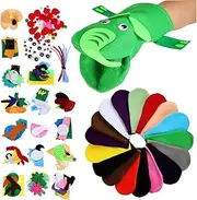 1Set Felt Puppet Making Kit DIY Cartoon Animal Hand Puppet Craft Supplies for Role Play Easy to Use Vibrant Designs for Preschool Activities