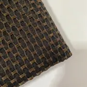 Vintage Thick Jacquard Speaker Grill Cloth Stereo Fabric Black & Brown 0.75x0.5m