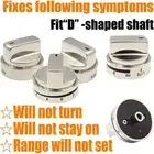 Replacement Parts Oven Cooktop Knobs Metal Gas Range Knob Replacements Home