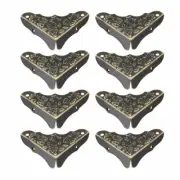 Metal Desk Corner Protectors Table Edge Cover Guard 38x38x12mm Bronze Tone 8pcs