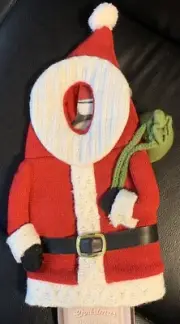 St Nicholas Square Christmas Traditions Belted Santa Wine Bottle Cover