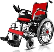 Electric Wheelchair for Adults, Portable 12A li-ion battery Power Wheelchair, Folding Manual Electric Wheelchair, Electric Power Or Manual Manipulation