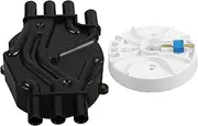Obuyke 1set Heavy Duty Ignition Distributor Cap and Rotor Kit Replacement for Material Enhanced Engine Performance Compatible Multiple Models