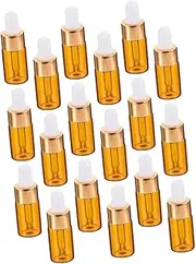 SHERCHPRY 25pcs Mini Essential Oil Dropper Bottles 3ml Glass Travel Bottles Dropper