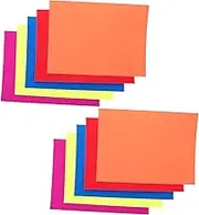 NUOBESTY 10 Pack Glow in Dark Cardstock Party Decorative in Multiple Colors for Festivals