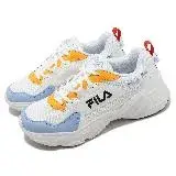 在飛比找遠傳friDay購物優惠-Fila 休閒鞋 Hidden Tape 5 女鞋 白藍 黃