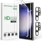 2+2Pack Screen & Camera Lens Protector for Samsung Galaxy S23 Ultra Elastic Skin