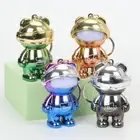 LED Light Glowing Eye Mask Bear Keychain Gradient Bag Pendant Outdoor