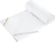 YOUR MOON Lightweight Luxurious Summer/Spring Mulberry Silk Comforter King Size,Luxury Silk Bedding Summer, 100% Natural Long Strand Silk Fill Duvet, Noiseless Cotton Shell (White)