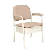 Champagne Bedside Commode Chair Deluxe Padded