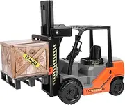 Forklifts Car,Forklift Engineering Vehicle,1/12 Scale Large Inertia Forklifts Toy Model with Pallets Box for Children Gift Vehicle Toy