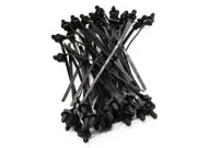 100 Pack 8 Inch Push Mount Cable Zip Ties Self-Locking for Indoor Wire Tying