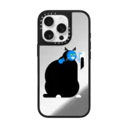 iPhone 16 Pro Mirror Case MagSafe Compatible Simple Cat - 06Black