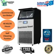 Devanti Commercial Ice Maker Machine 45kg Ice Cube Tray Bar Stainless Steel AU