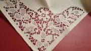 14 Quaker Camelot pattern natural(12) to white(2) color napkins 17" sq 42464NAT