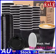 Disposable Coffee Cups 8oz 12oz 16oz Takeaway Paper Triple Wall Take Away Bulk