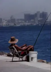 GONE FISHING, SAN DIEGO 1981 - KODACHROME COLOR SLIDE - ONE OF A KIND