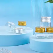 5PCS 10ml Empty Small Glass Storage Bottles Vials With Screw Cap Mini Ja_$d