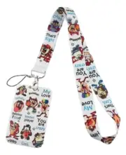 Taz Cartoon Character Lanyard w/ ID Holder Keychain