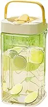 Refrigerator Drink Dispenser - Fridge Beverage Container | Refrigerator Water Dispenser with Spigot | Leakproof Large Jug Tea Pitcher | Portable Juice Container for Kitchen Fridge Camping
