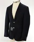 HUGO BOSS BLACK LABEL Navy Blue HANRY Slim Fit Wool Flannel Jacket 40 R NWT