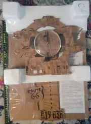 Made on Earth, Inc. Cars ROUTE 66 Concept Wall Clock mechanisms ~ MN USA 98 VTG