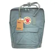 Fjallraven Kanken Backpack 23510. Sky Blue. Inside, Front And Side Pockets.