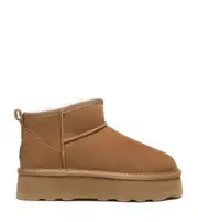 UGG Boots Women Mini Australian Sheepskin Wool Platform Thick Bottom Ronnie