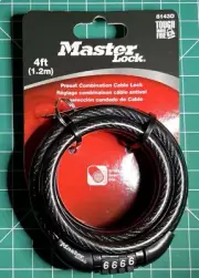 Master Lock 8143D Bike Lock Cable Lock with Combination 4 foot Preset Combo NEW