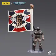 CL Warhammer Collectibles: 1/18 Scale Astra Militarum Cadian Command Squad Veteran with Regimental Std