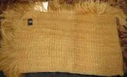 NWT Kennebunk Weavers Nepal Dijon yellow Throw Blanket Chunky Knit 72 x 42